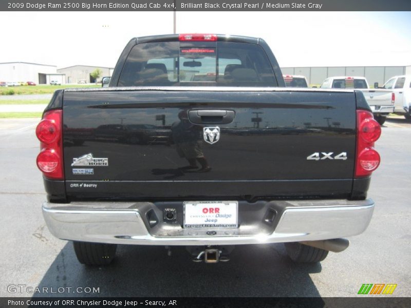 Brilliant Black Crystal Pearl / Medium Slate Gray 2009 Dodge Ram 2500 Big Horn Edition Quad Cab 4x4