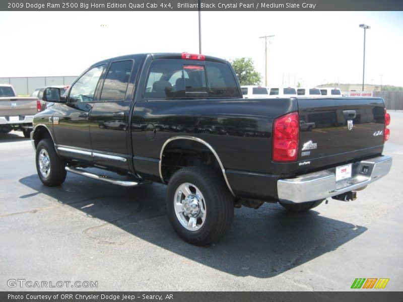 Brilliant Black Crystal Pearl / Medium Slate Gray 2009 Dodge Ram 2500 Big Horn Edition Quad Cab 4x4