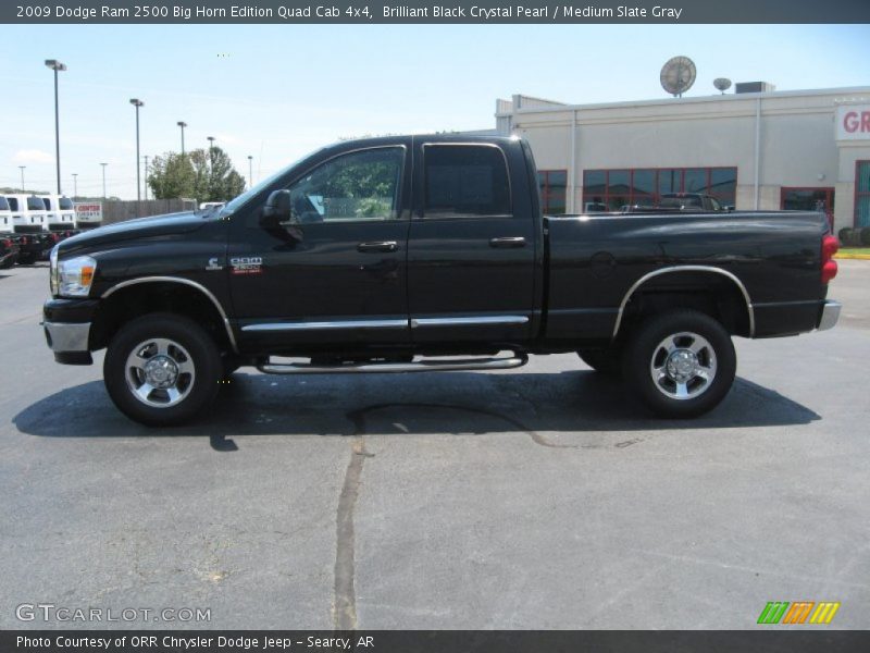 Brilliant Black Crystal Pearl / Medium Slate Gray 2009 Dodge Ram 2500 Big Horn Edition Quad Cab 4x4