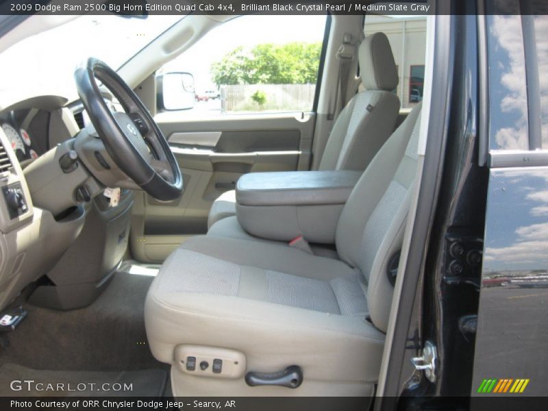 Brilliant Black Crystal Pearl / Medium Slate Gray 2009 Dodge Ram 2500 Big Horn Edition Quad Cab 4x4