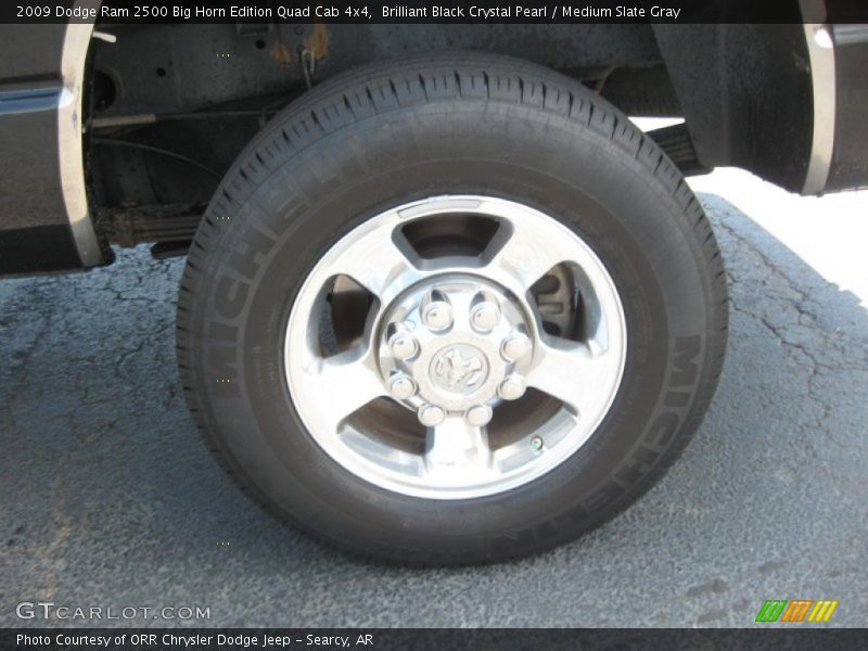 Brilliant Black Crystal Pearl / Medium Slate Gray 2009 Dodge Ram 2500 Big Horn Edition Quad Cab 4x4