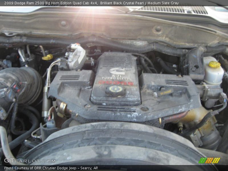 Brilliant Black Crystal Pearl / Medium Slate Gray 2009 Dodge Ram 2500 Big Horn Edition Quad Cab 4x4