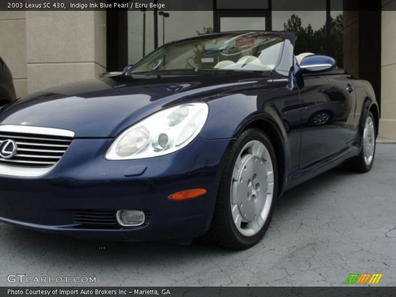 Indigo Ink Blue Pearl / Ecru Beige 2003 Lexus SC 430