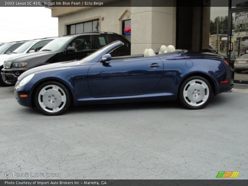 Indigo Ink Blue Pearl / Ecru Beige 2003 Lexus SC 430
