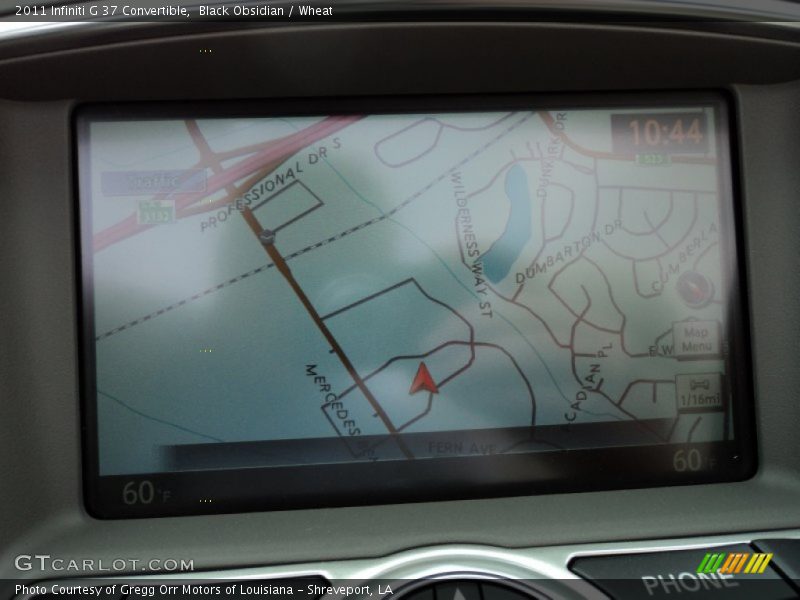 Navigation of 2011 G 37 Convertible