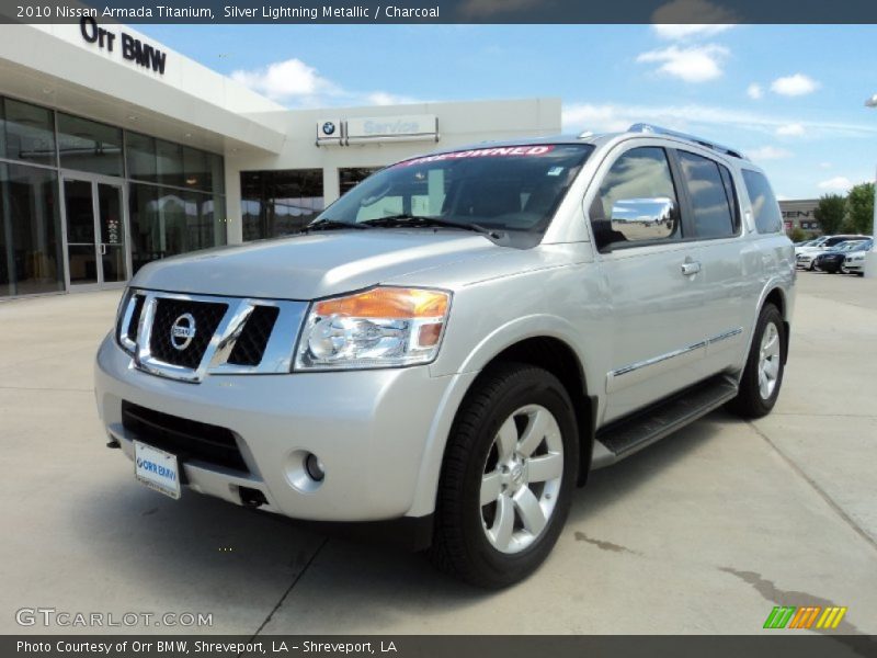 Silver Lightning Metallic / Charcoal 2010 Nissan Armada Titanium
