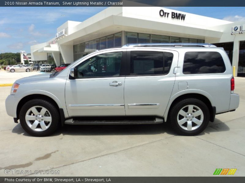 Silver Lightning Metallic / Charcoal 2010 Nissan Armada Titanium