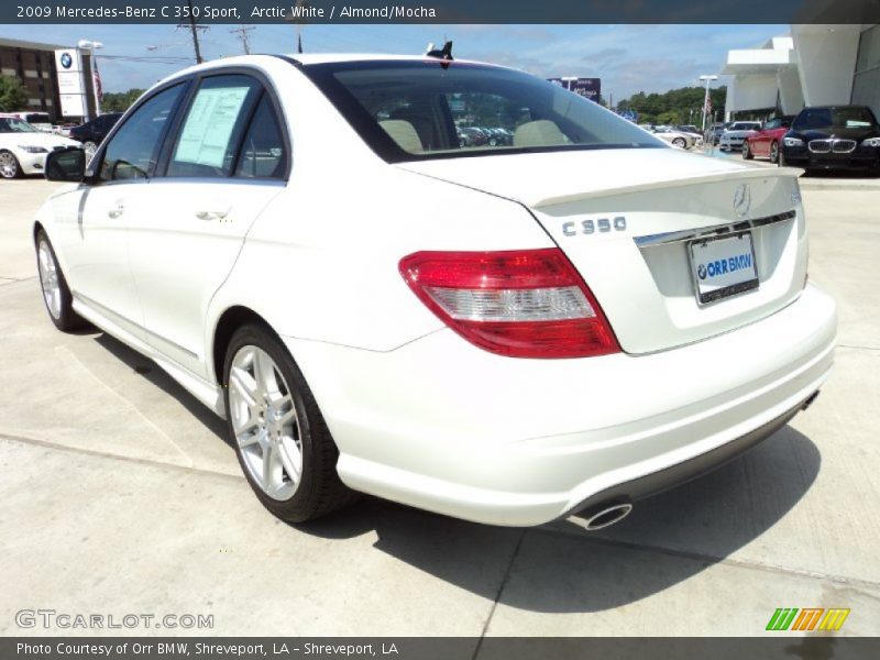 Arctic White / Almond/Mocha 2009 Mercedes-Benz C 350 Sport
