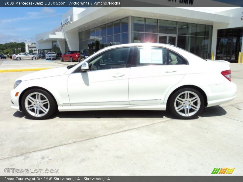 Arctic White / Almond/Mocha 2009 Mercedes-Benz C 350 Sport