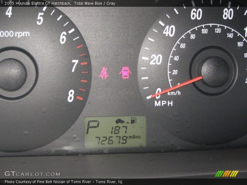 Tidal Wave Blue / Gray 2005 Hyundai Elantra GT Hatchback