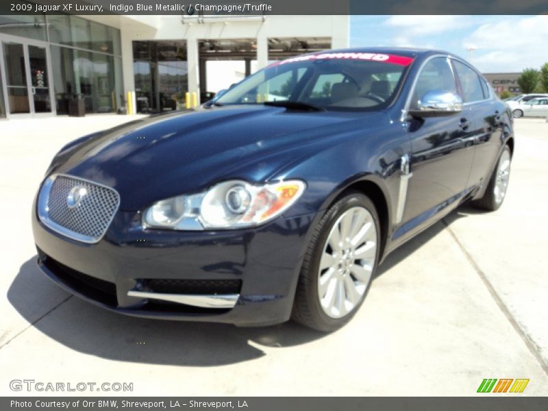 Indigo Blue Metallic / Champagne/Truffle 2009 Jaguar XF Luxury