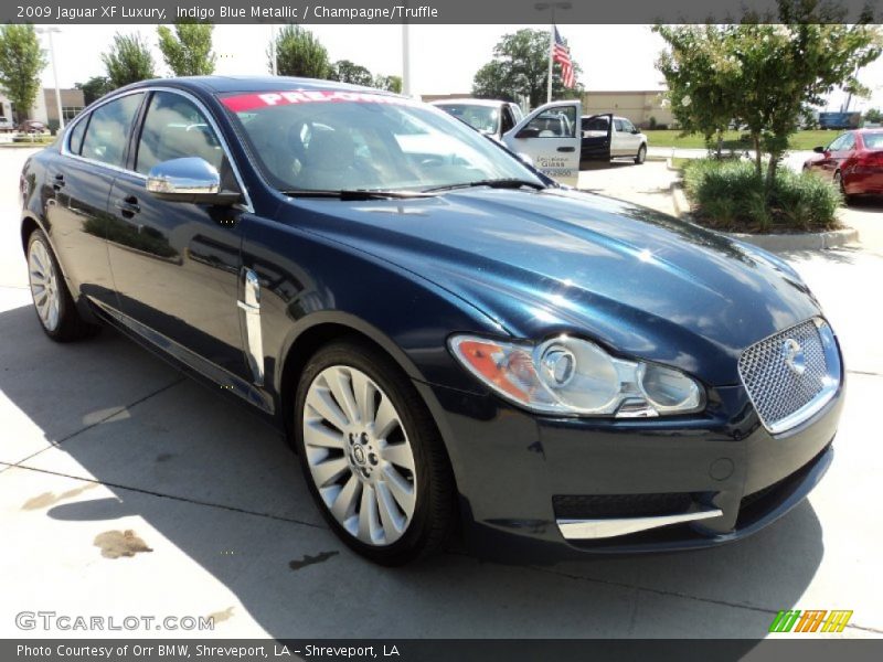 Indigo Blue Metallic / Champagne/Truffle 2009 Jaguar XF Luxury