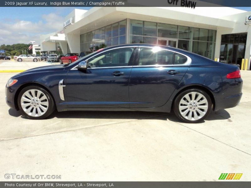 Indigo Blue Metallic / Champagne/Truffle 2009 Jaguar XF Luxury