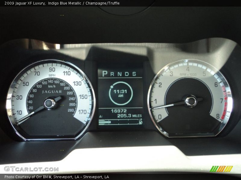 Indigo Blue Metallic / Champagne/Truffle 2009 Jaguar XF Luxury
