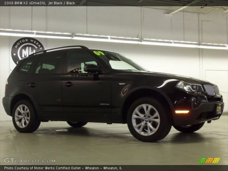 Jet Black / Black 2009 BMW X3 xDrive30i