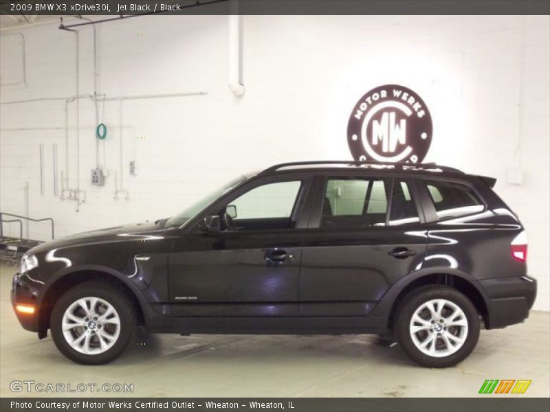 Jet Black / Black 2009 BMW X3 xDrive30i