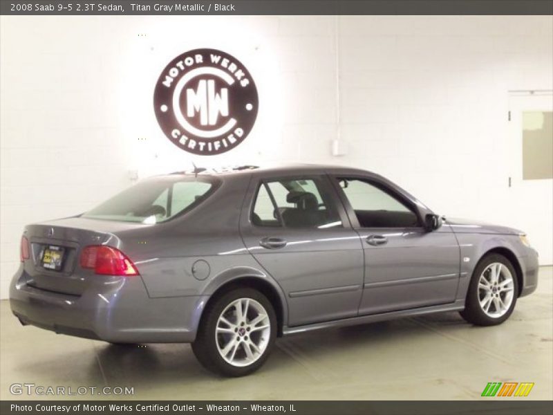 Titan Gray Metallic / Black 2008 Saab 9-5 2.3T Sedan
