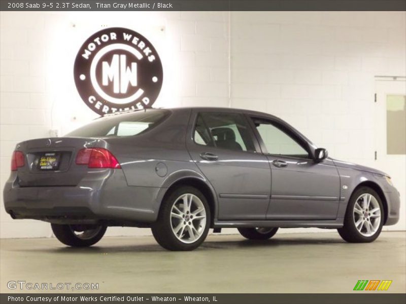 Titan Gray Metallic / Black 2008 Saab 9-5 2.3T Sedan