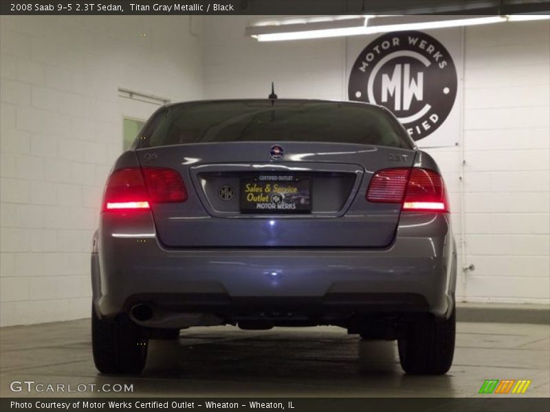 Titan Gray Metallic / Black 2008 Saab 9-5 2.3T Sedan