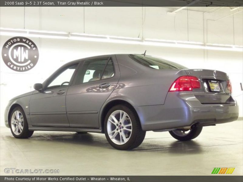 Titan Gray Metallic / Black 2008 Saab 9-5 2.3T Sedan