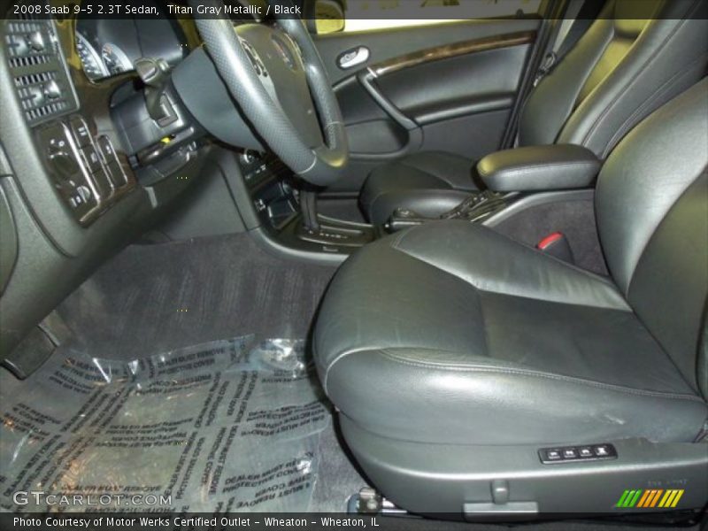Titan Gray Metallic / Black 2008 Saab 9-5 2.3T Sedan