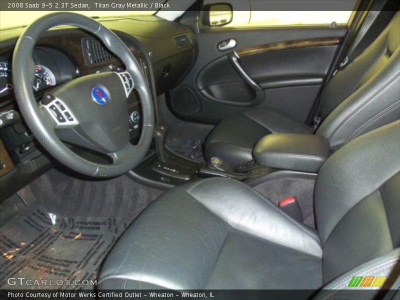 Titan Gray Metallic / Black 2008 Saab 9-5 2.3T Sedan