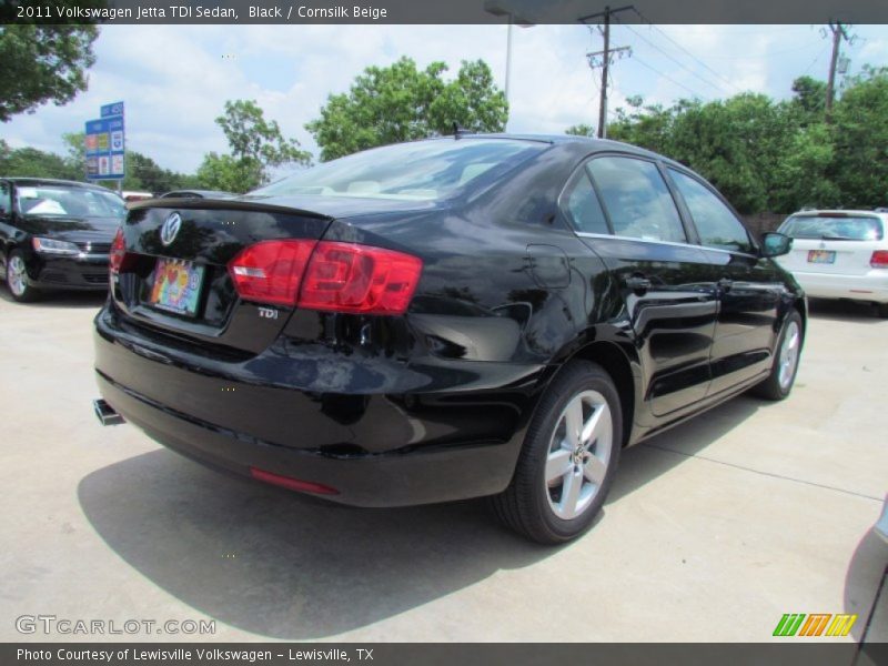 Black / Cornsilk Beige 2011 Volkswagen Jetta TDI Sedan