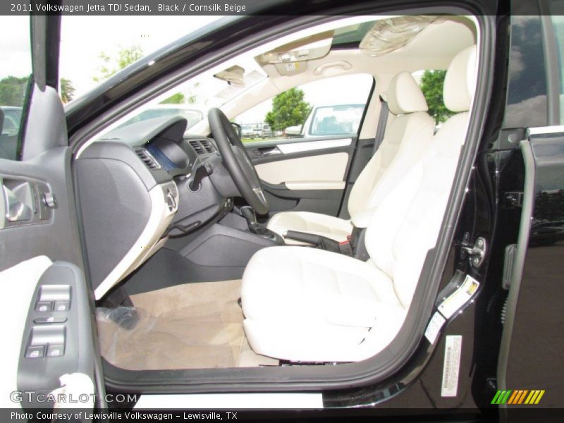 Black / Cornsilk Beige 2011 Volkswagen Jetta TDI Sedan