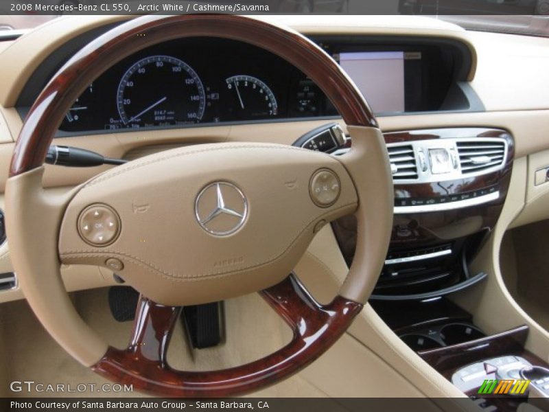 Arctic White / Cashmere/Savanna 2008 Mercedes-Benz CL 550
