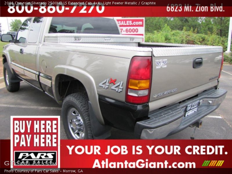 Light Pewter Metallic / Graphite 2001 Chevrolet Silverado 2500HD LS Extended Cab 4x4