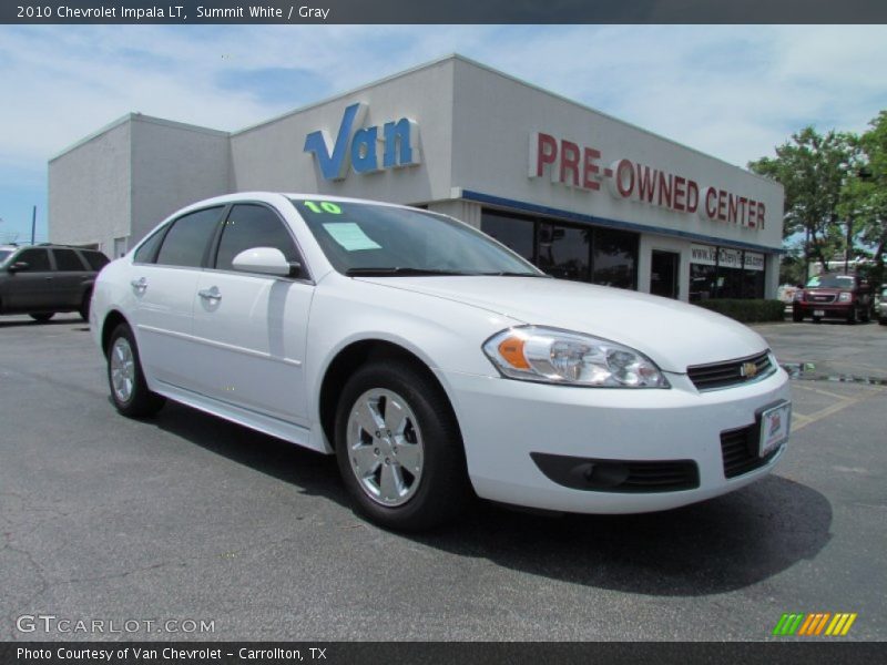 Summit White / Gray 2010 Chevrolet Impala LT