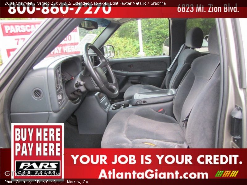 Light Pewter Metallic / Graphite 2001 Chevrolet Silverado 2500HD LS Extended Cab 4x4