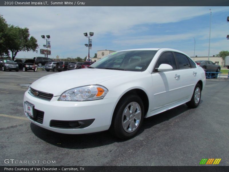 Summit White / Gray 2010 Chevrolet Impala LT