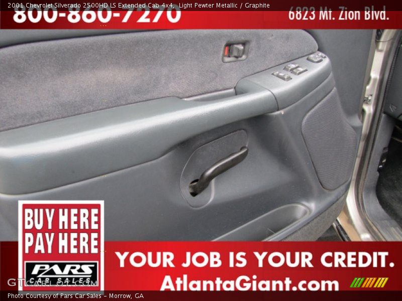 Light Pewter Metallic / Graphite 2001 Chevrolet Silverado 2500HD LS Extended Cab 4x4