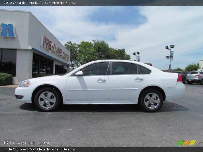Summit White / Gray 2010 Chevrolet Impala LT