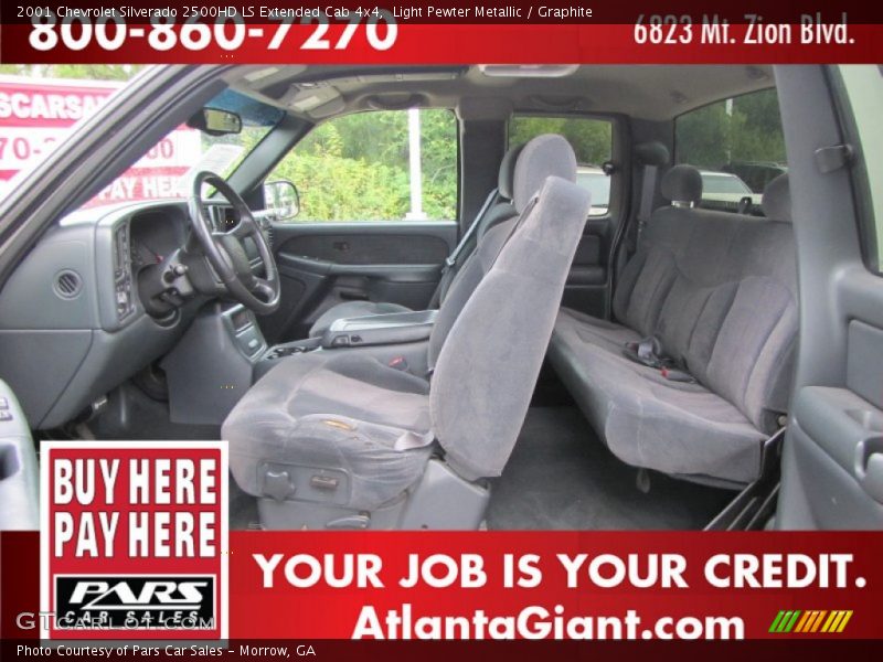 Light Pewter Metallic / Graphite 2001 Chevrolet Silverado 2500HD LS Extended Cab 4x4