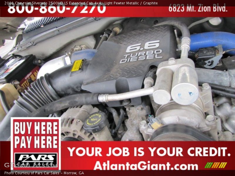 Light Pewter Metallic / Graphite 2001 Chevrolet Silverado 2500HD LS Extended Cab 4x4