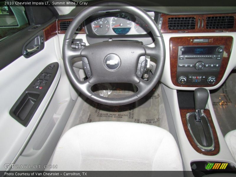 Summit White / Gray 2010 Chevrolet Impala LT