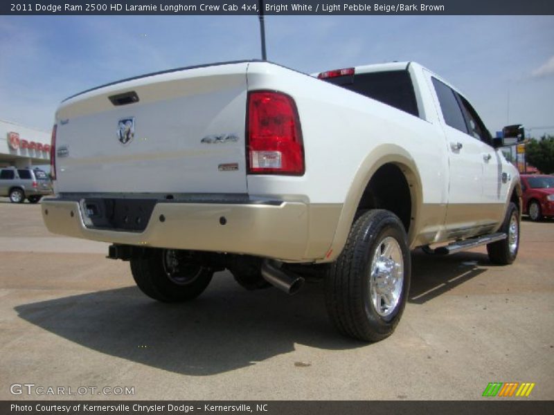 Bright White / Light Pebble Beige/Bark Brown 2011 Dodge Ram 2500 HD Laramie Longhorn Crew Cab 4x4
