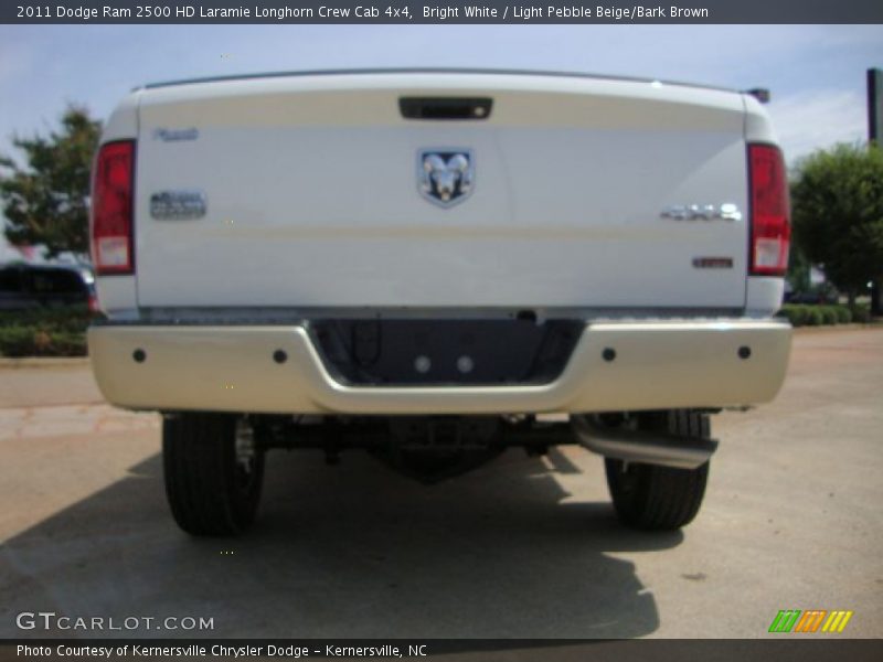 Bright White / Light Pebble Beige/Bark Brown 2011 Dodge Ram 2500 HD Laramie Longhorn Crew Cab 4x4