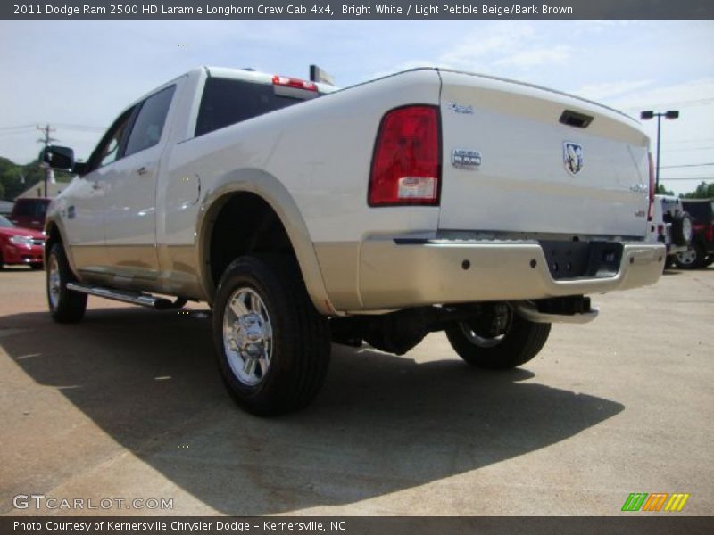 Bright White / Light Pebble Beige/Bark Brown 2011 Dodge Ram 2500 HD Laramie Longhorn Crew Cab 4x4