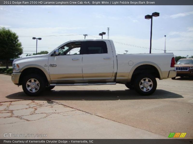 Bright White / Light Pebble Beige/Bark Brown 2011 Dodge Ram 2500 HD Laramie Longhorn Crew Cab 4x4