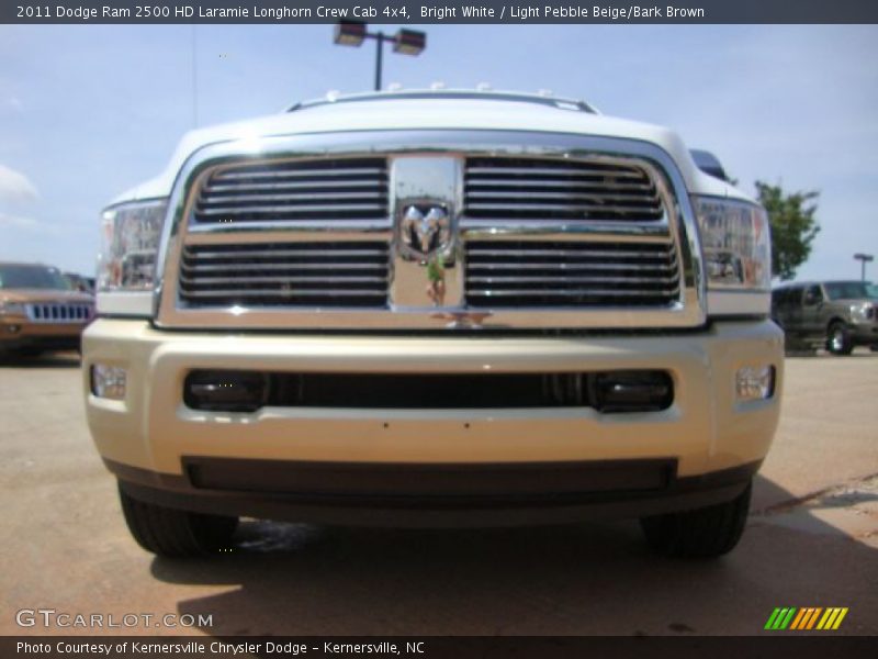 Bright White / Light Pebble Beige/Bark Brown 2011 Dodge Ram 2500 HD Laramie Longhorn Crew Cab 4x4