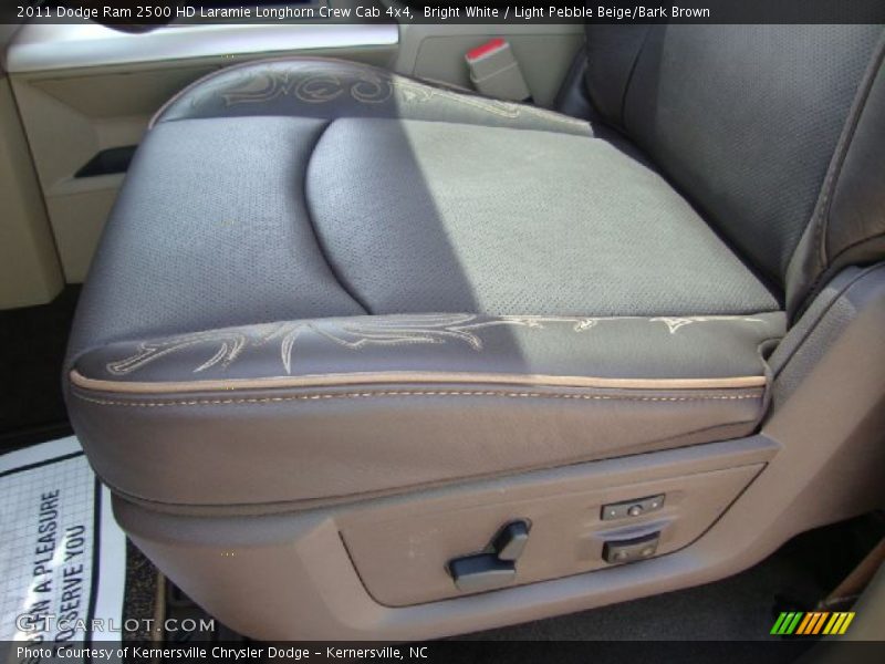 Bright White / Light Pebble Beige/Bark Brown 2011 Dodge Ram 2500 HD Laramie Longhorn Crew Cab 4x4