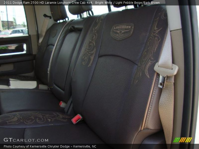 Bright White / Light Pebble Beige/Bark Brown 2011 Dodge Ram 2500 HD Laramie Longhorn Crew Cab 4x4