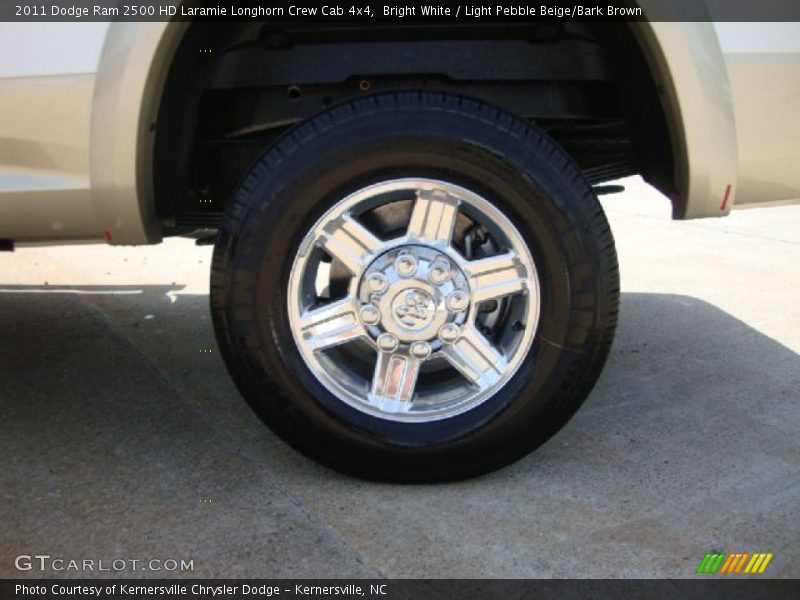 Bright White / Light Pebble Beige/Bark Brown 2011 Dodge Ram 2500 HD Laramie Longhorn Crew Cab 4x4
