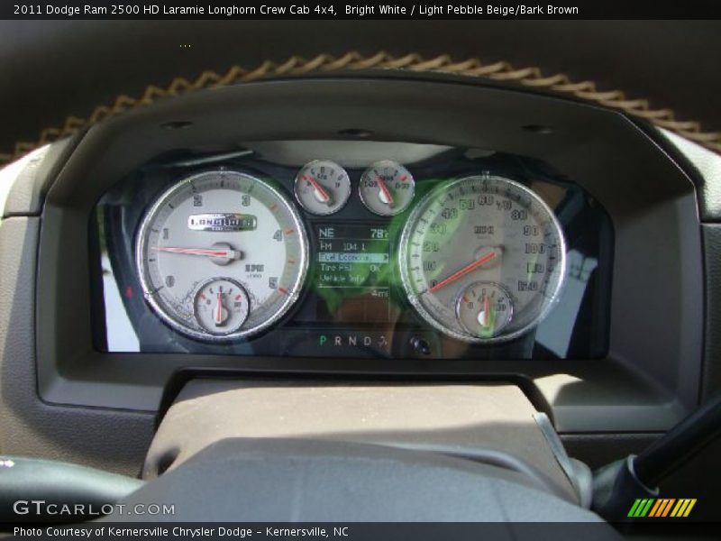 Bright White / Light Pebble Beige/Bark Brown 2011 Dodge Ram 2500 HD Laramie Longhorn Crew Cab 4x4
