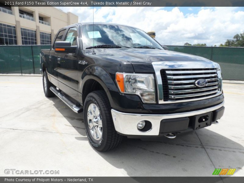 Tuxedo Black Metallic / Steel Gray 2011 Ford F150 Texas Edition SuperCrew 4x4