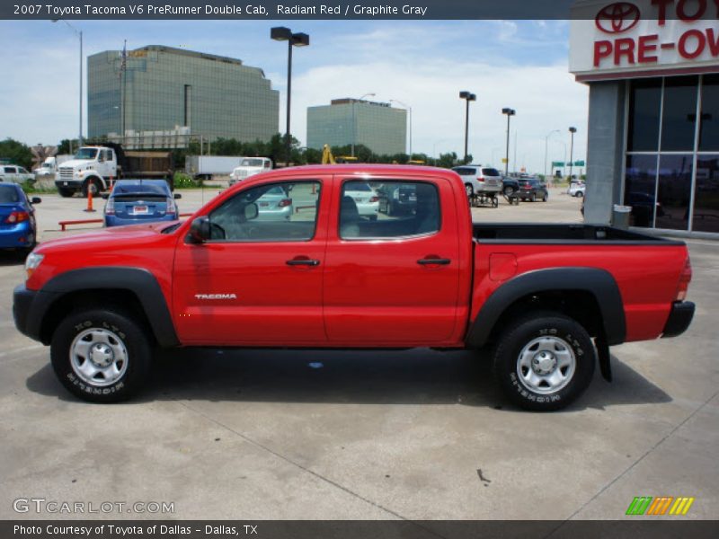 Radiant Red / Graphite Gray 2007 Toyota Tacoma V6 PreRunner Double Cab