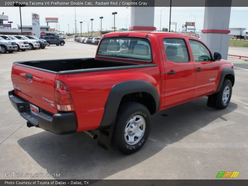 Radiant Red / Graphite Gray 2007 Toyota Tacoma V6 PreRunner Double Cab